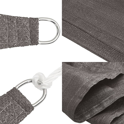 Żagiel przeciwsłoneczny, 160 g/m?, antracytowy, 2,5x2,5 m, HDPE