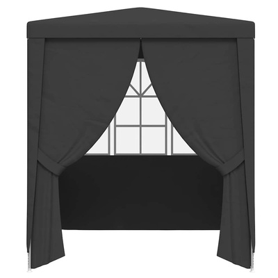 Namiot imprezowy ze ściankami, 2,5x2,5 m, antracytowy, 90 g/m?