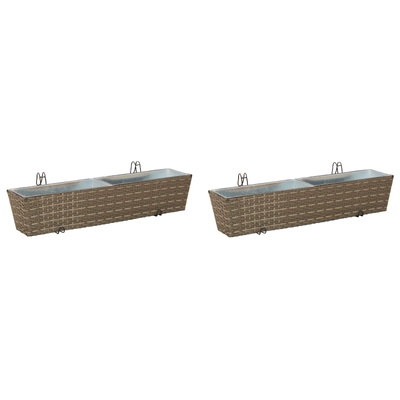 Balustrada 2 pcs 80 x 17 x 17 cm Metal