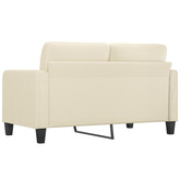 2-osobowa sofa, kremowy, 140 cm, sztuczna skóra
