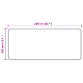 Chodnik dywanowy MARSA Czarny 100 x 200 cm Poliester i PVC
