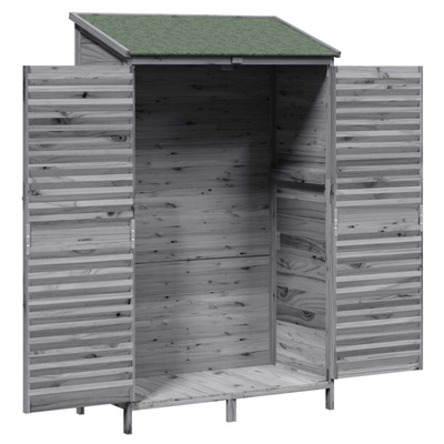 Shed ogrodowy Szary 106 x 56 x 176,5 cm Drewno Świerkowe