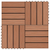 Płytka Tarasowa Projekt 3D 11 pcs Jasny Brąz 30 x 30 cm