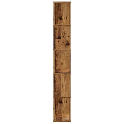 5-poziomowy regał na książki, stare drewno, 45x23,5x162,5 cm