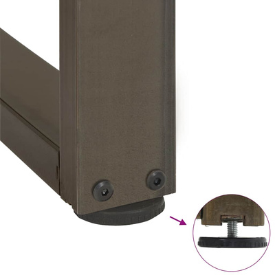 Nogi do stołu barowego w kształcie litery T 2 szt. Czarne 60x35x(110-111) cm Stal