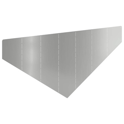 Krawężnik do trawnika 100 x 45 cm Stal srebrny
