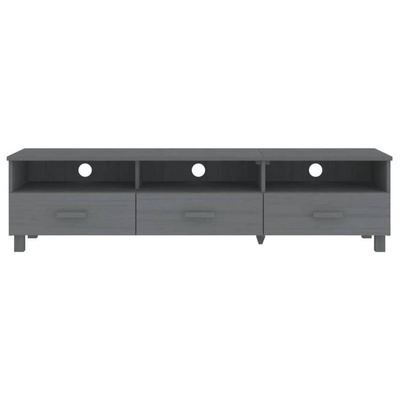 vidaXL Szafka pod TV HAMAR, ciemnoszara, 158x40x40 cm, drewno sosnowe