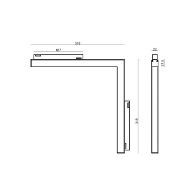 Oprawa szynowa Abigali LWQ-M09 Magneto (48V, ściemnianie 1-10V) 24W 3000K CRI>90