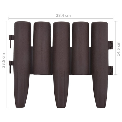 Obrzeża trawnikowe, 36 szt., brązowe, 10 m, PP