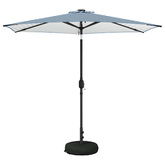 Parasol ogrodowy z oświetleniem LED i podstawą 270 x 270 cm