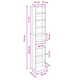 Kabinet na płyty CD Betonowy szary 33 x 23,5 x 175 cm