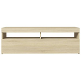 Szafka pod TV z oświetleniem LED, dąb sonoma, 120x35x40 cm vidaXL