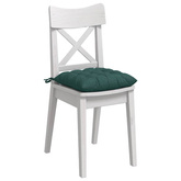 Poduszki na siedziska 4 pcs Ciemna zieleń 40 x 40 x 6 cm