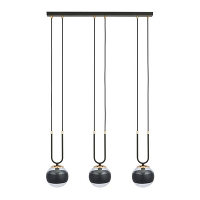 Lampa wisząca GLAM 3 BLACK/STRIPE