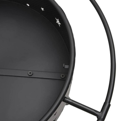 vidaXL Palenisko z pogrzebaczem, 70 cm, XXL, stal
