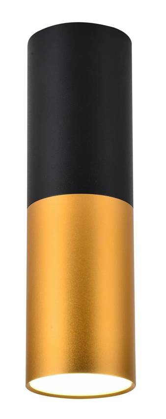 Lampa sufitowa tuba czarno-złota metalowa GU10 Candellux 2282688