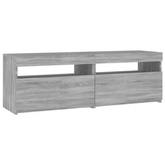 Szafka pod TV z LED, szary dąb sonoma, 120x35x40 cm vidaXL