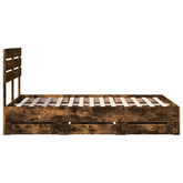Ramka łóżka Dąb wędzony 135 x 190 cm Drewno inżynieryjne