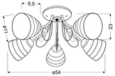 Lampa sufitowa chromowana z kryształkami 5x40W Simpli Candellux 35-63854