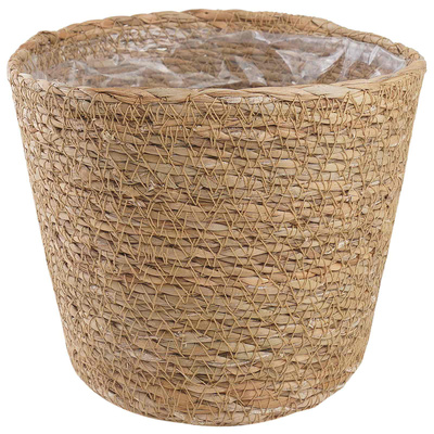 Kosze na rośliny z trawy morskiej 3 pcs naturalny ?26 x 19 cm