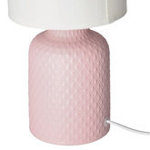 Lampka nocna Iner różowa ceramiczna z abażurem Candellux