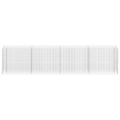 vidaXL Podwyższona donica gabionowa, galwanizowana stal, 360x30x90 cm