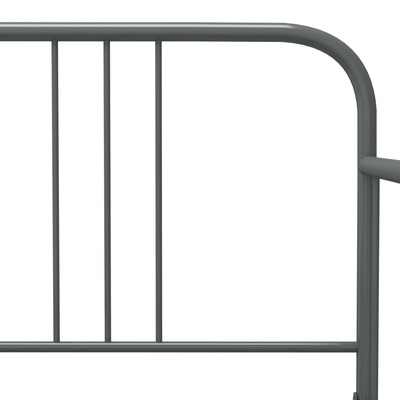 Sofa z wysuwaną ramą łóżka, szara, metalowa, 90x200 cm wariant 4