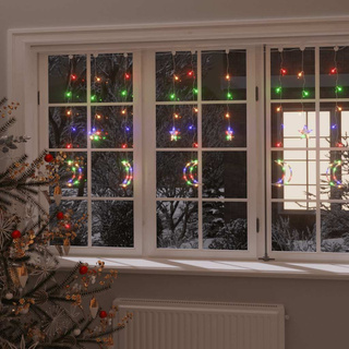 Lampki świąteczne z gwiazdkami i księżycami, na pilota, 138 LED