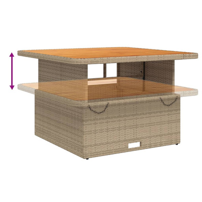 3-cz. wypoczynek do ogrodu, z poduszkami, beżowy rattan PE