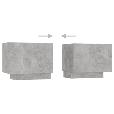 vidaXL Szafka pod TV z oświetleniem LED, szarość betonu, 200x35x40 cm
