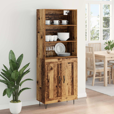 Highboard 2 szt. Stare drewno 69,5 x 34 x 180 cm