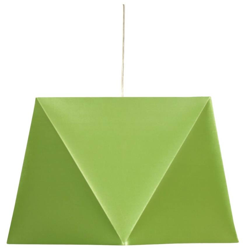 Lampa wisząca Hexagen z abażurem zielona pojedyncza do salonu E27