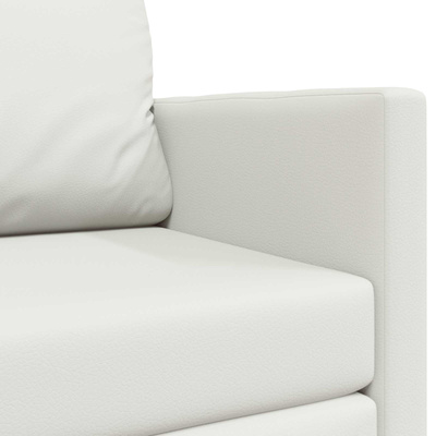 Sofa Bed Biały 124 x 71 x 78 cm Sztuczna skóra