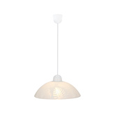 Alcara Lampa Wisząca 1X60W E27 Klosz Biały Z Wzorem