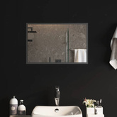 vidaXL Lustro łazienkowe z LED, 60x40 cm