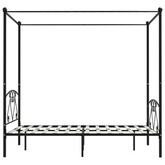 vidaXL Rama łóżka z baldachimem, czarna, metalowa, 160 x 200 cm