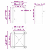 Szafka sterownicza Szary 37 x 16,5 x 40 cm Plastik ABS