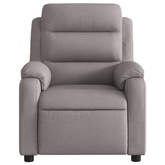 vidaXL Rozkładany fotel masujący, taupe, obity tkaniną