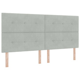 Łóżko ottoman z materacem jasnoszary 200 x 200 cm Welur