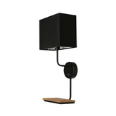 Keto kinkiet czarny 1x40w e14 Abażur z włącznikiem