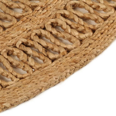 vidaXL Ręcznie pleciony dywan z juty, 90 cm, okrągły