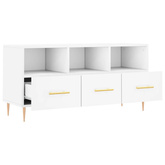 Szafka pod TV, biała, 102x36x50 cm, materiał drewnopochodny vidaXL