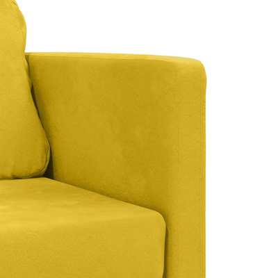 Sofa podłogowa 2-w-1, ciemnożółta, 122x204x55 cm, aksamit