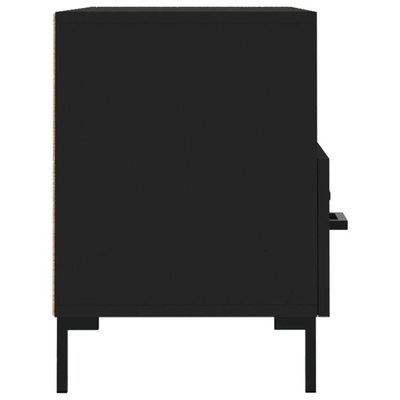 vidaXL Szafka pod TV, czarna, 80x36x50 cm, materiał drewnopochodny model standard