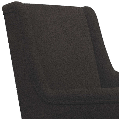 Fotel Czarny Bouclé