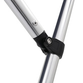 Daszek bimini do łodzi, 4 pałąki, czarny, 243x180x137 cm