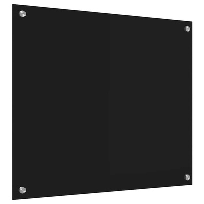 Panel kuchenny Czarny 70 x 60 cm szkło hartowane