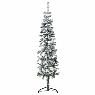 Smukła choinka połówka, sztuczna, ośnieżona, 150 cm
