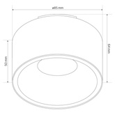 Oprawa sufitowa wpuszczana ZAMA Black S IP20, okrągła czarna EDO777455 EDO Solutions