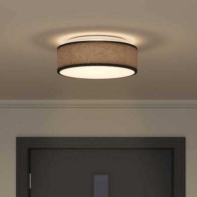 Lampa Sufitowa Z reflektorami Czarny 38 x 38 x 13,5 cm tkanina
